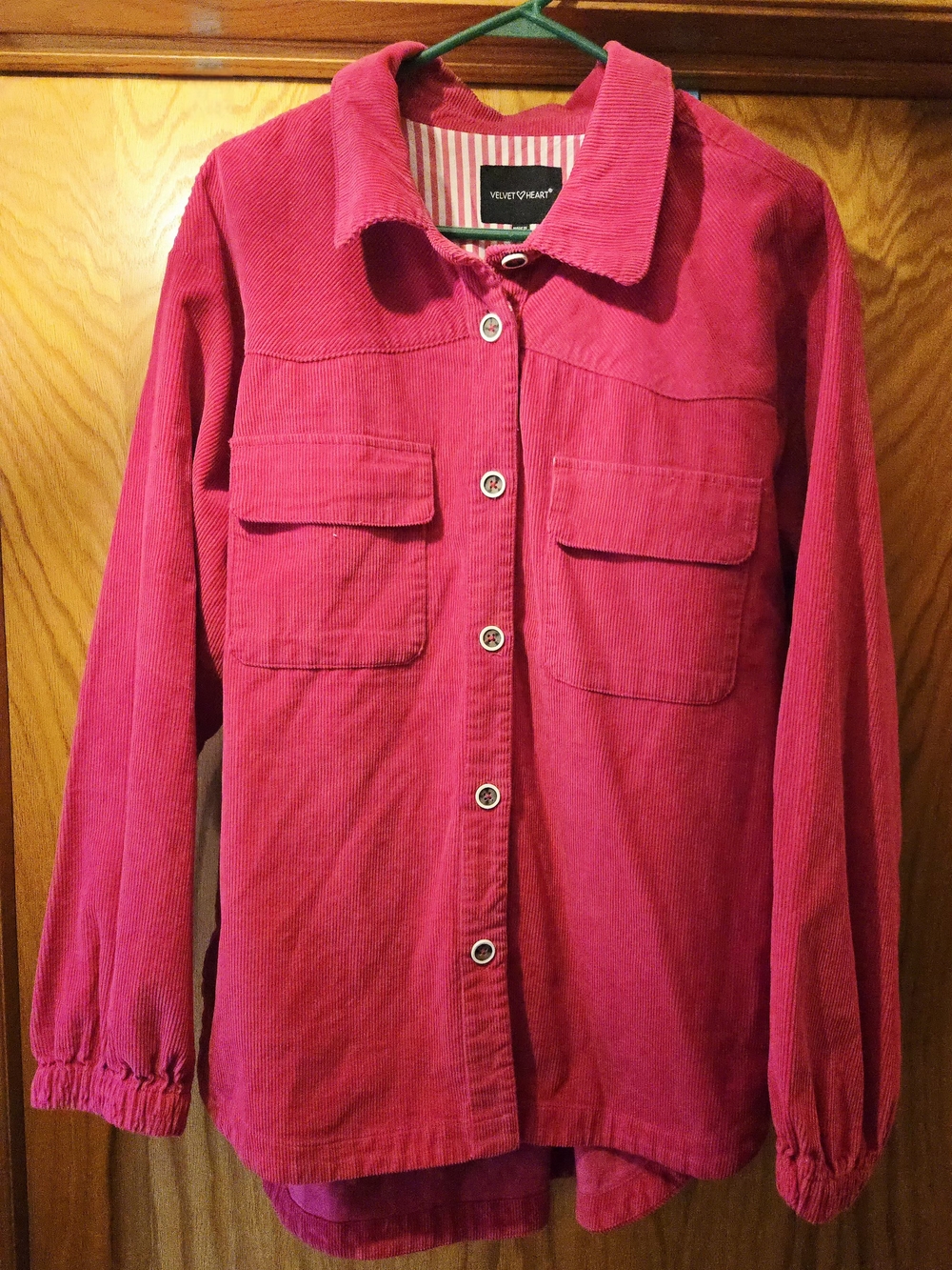 Velvet Heart Lance long sleeve corduroy shacket